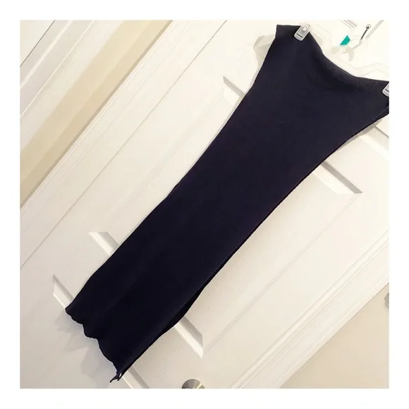 38 Daniel Cremieux Cotton & Cashmere Navy Blue Unisex Scarf - Picture 2 of 6